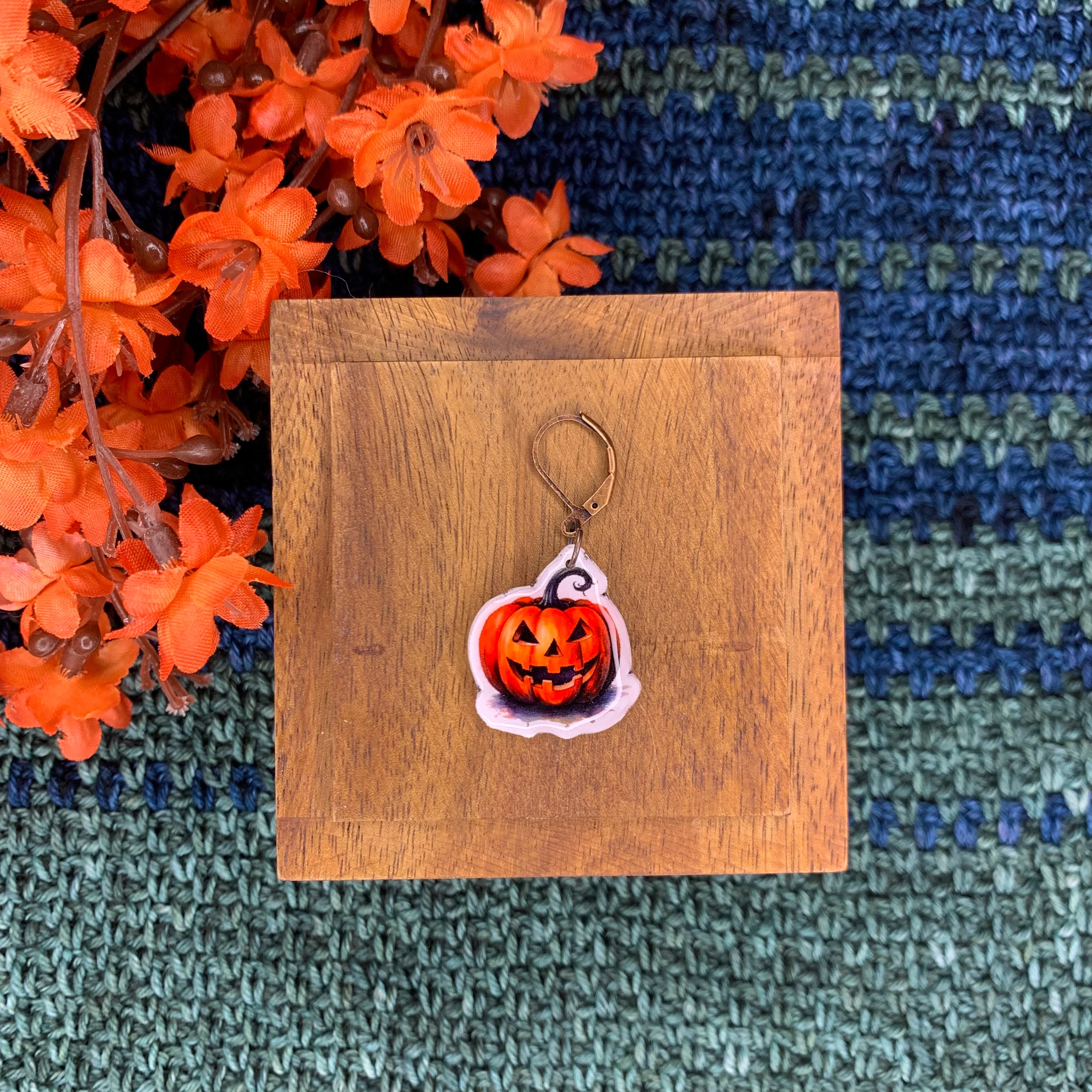 Jack-o-Lantern Stitch Marker