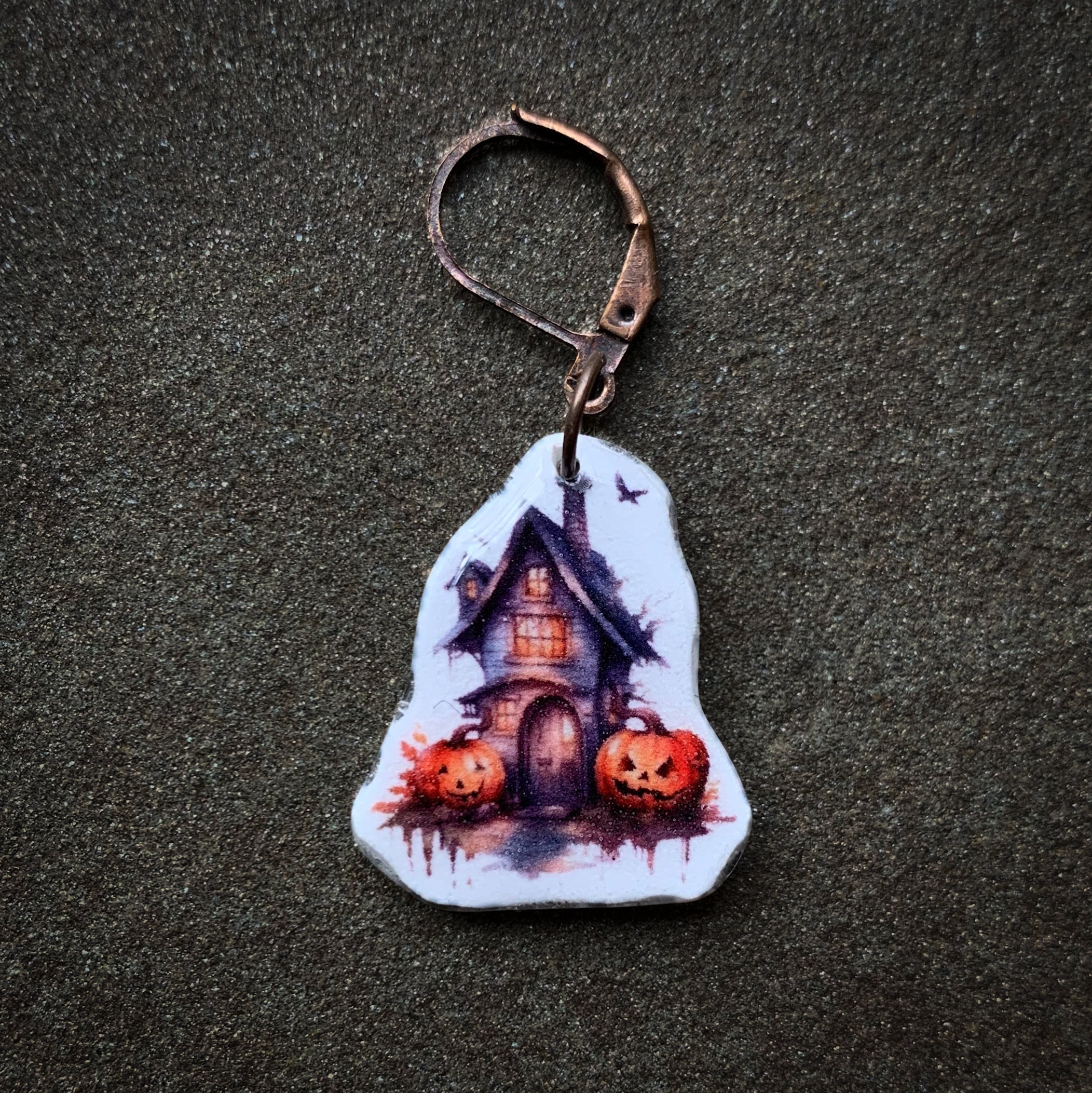 Two Pumpkin House Stitch Marker