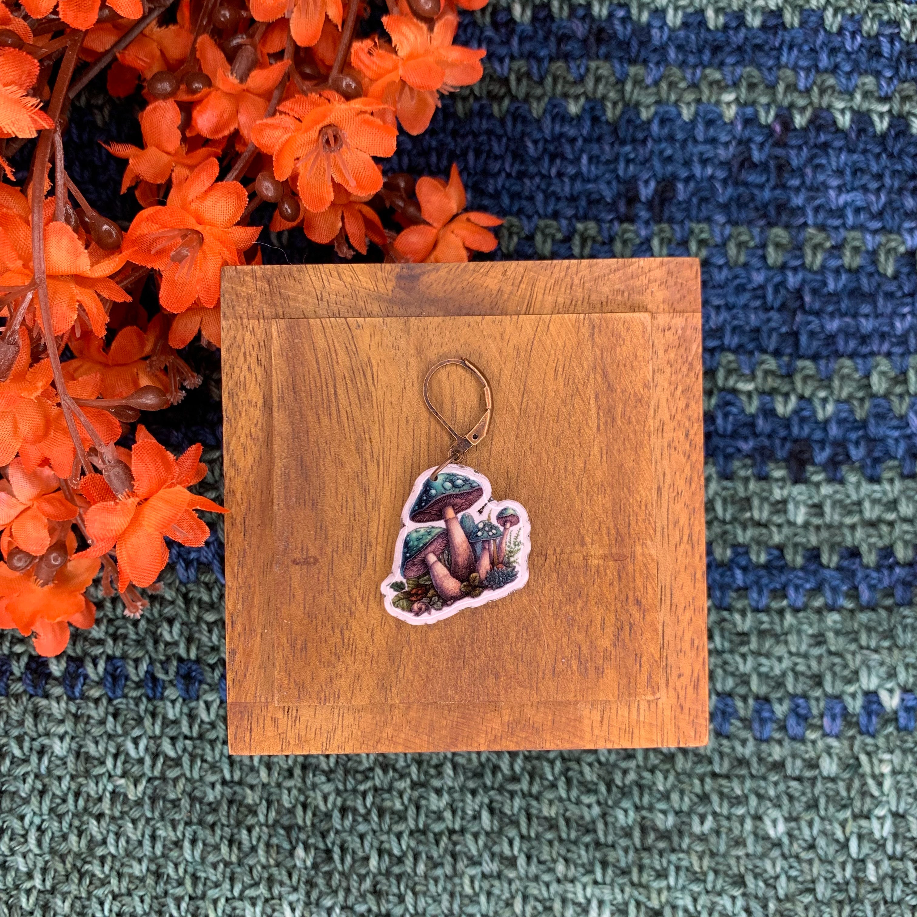 Green Mushroom Stitch Marker