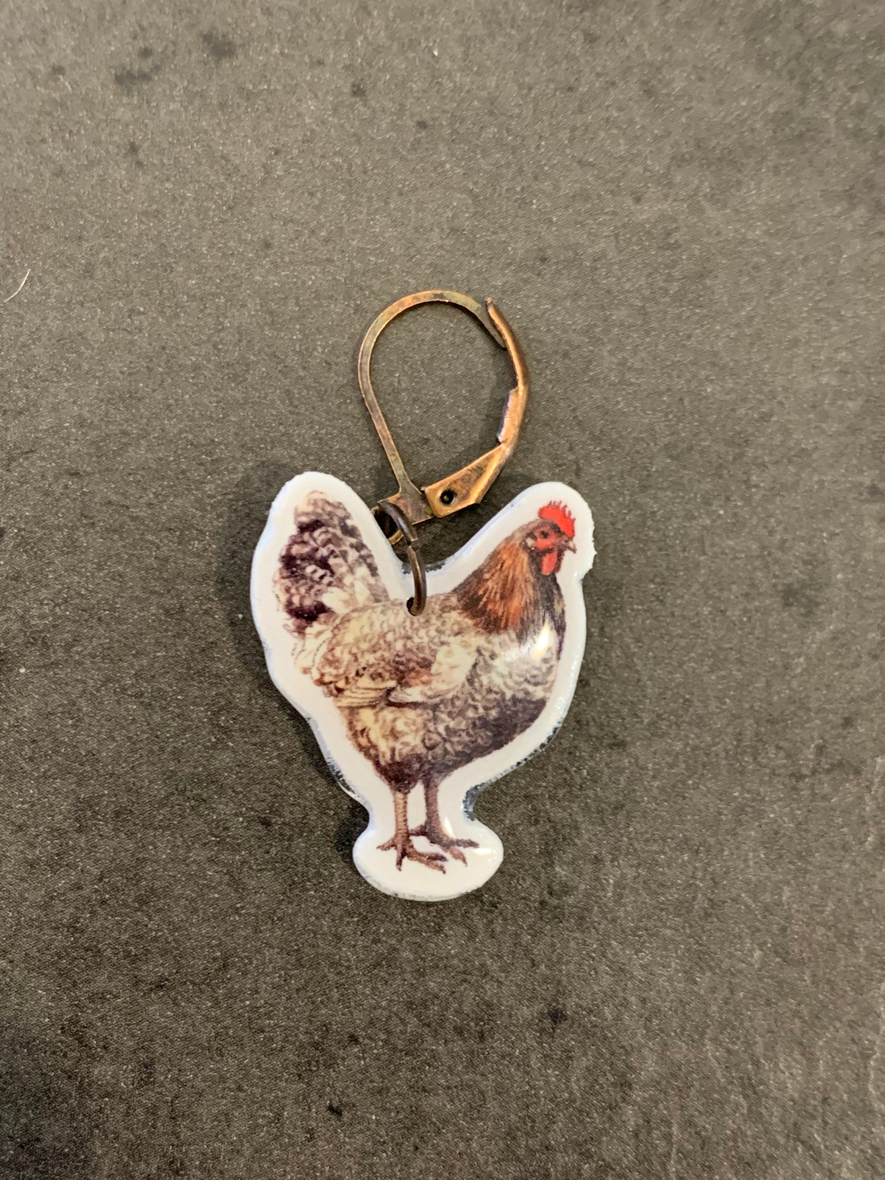 Brown Chicken Stitch Marker