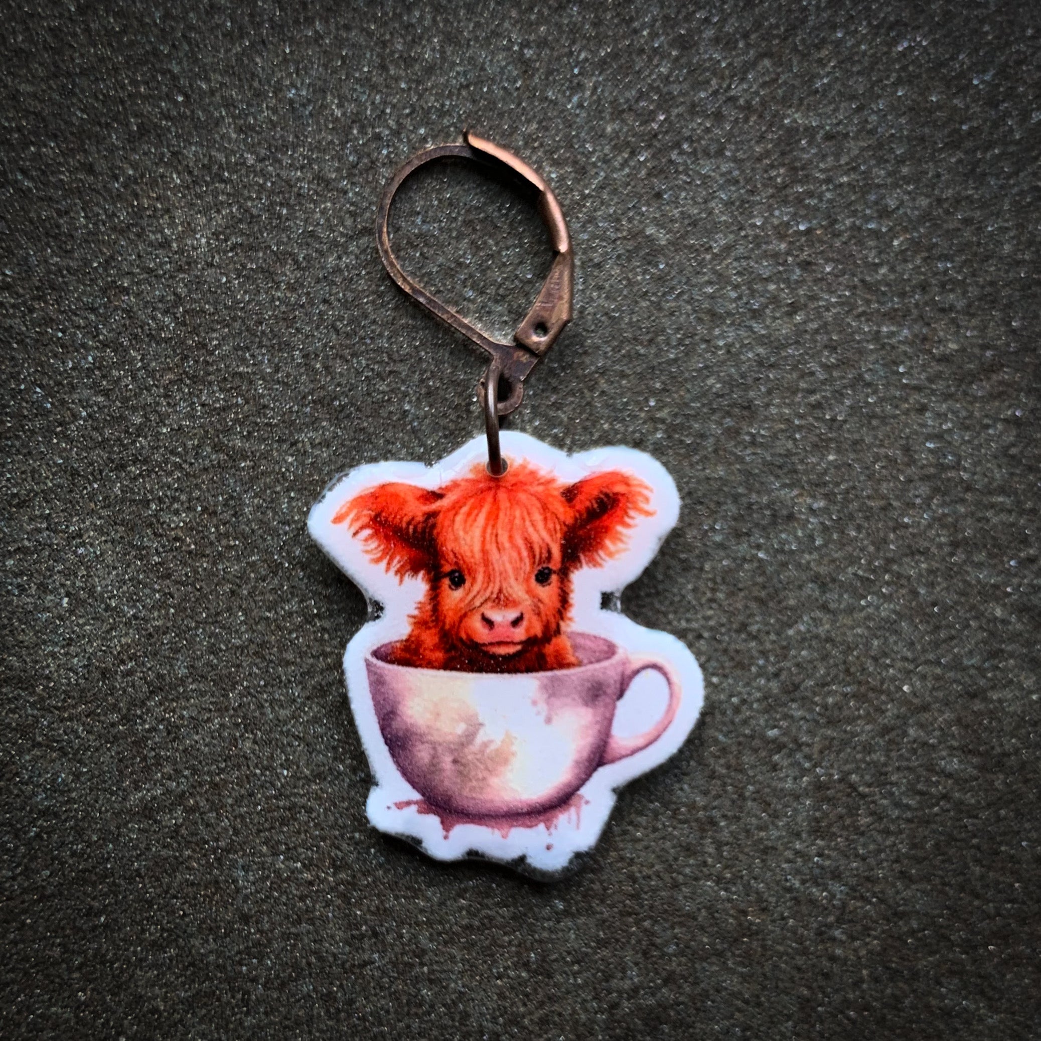 Teacup Cow Stitch Marker/Progress Keeper