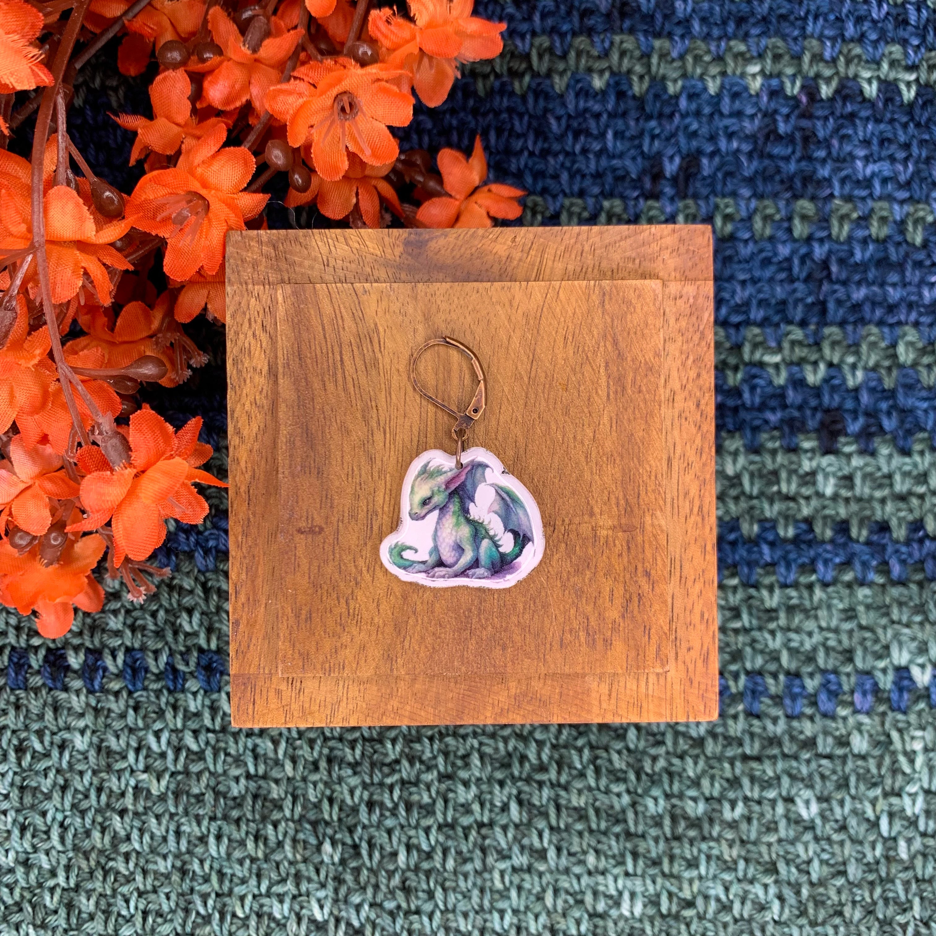 Green Dragon Stitch Marker