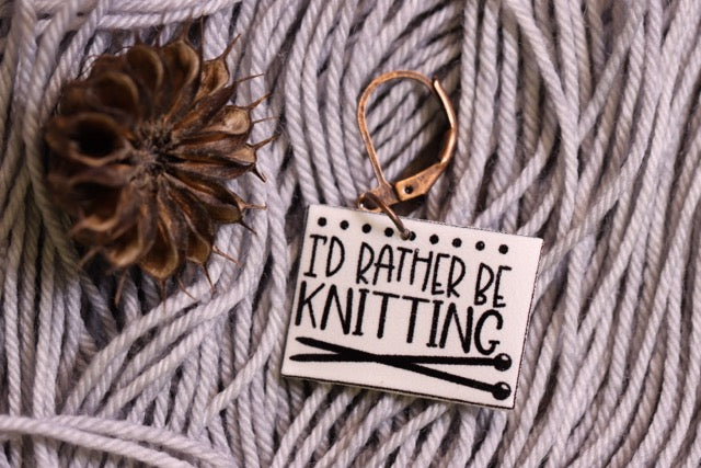 Rather be Knitting Stitch Marker
