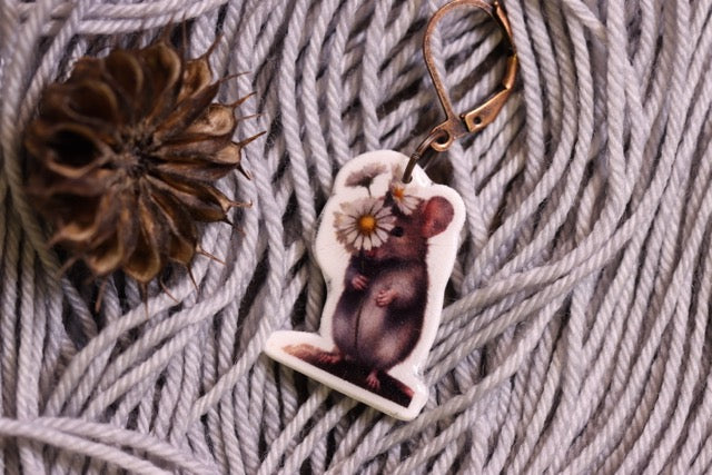Shy Mouse Stitch Marker