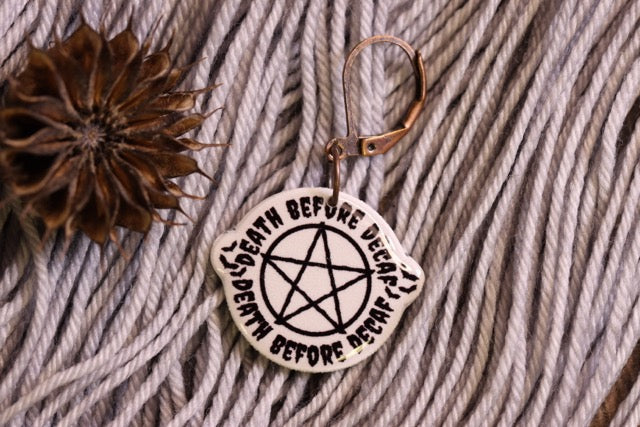 Death Before Decaf Stitch Marker