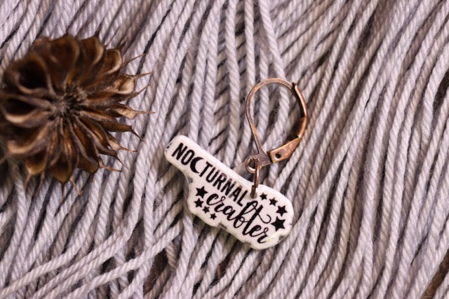 Nocturnal Crafter Stitch Marker