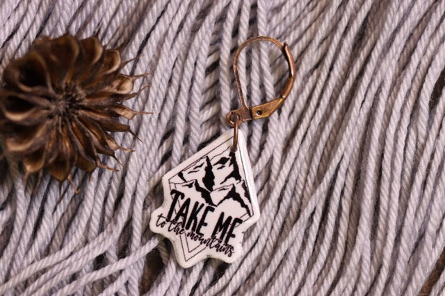 Take Me To The Mountains Stitch Marker