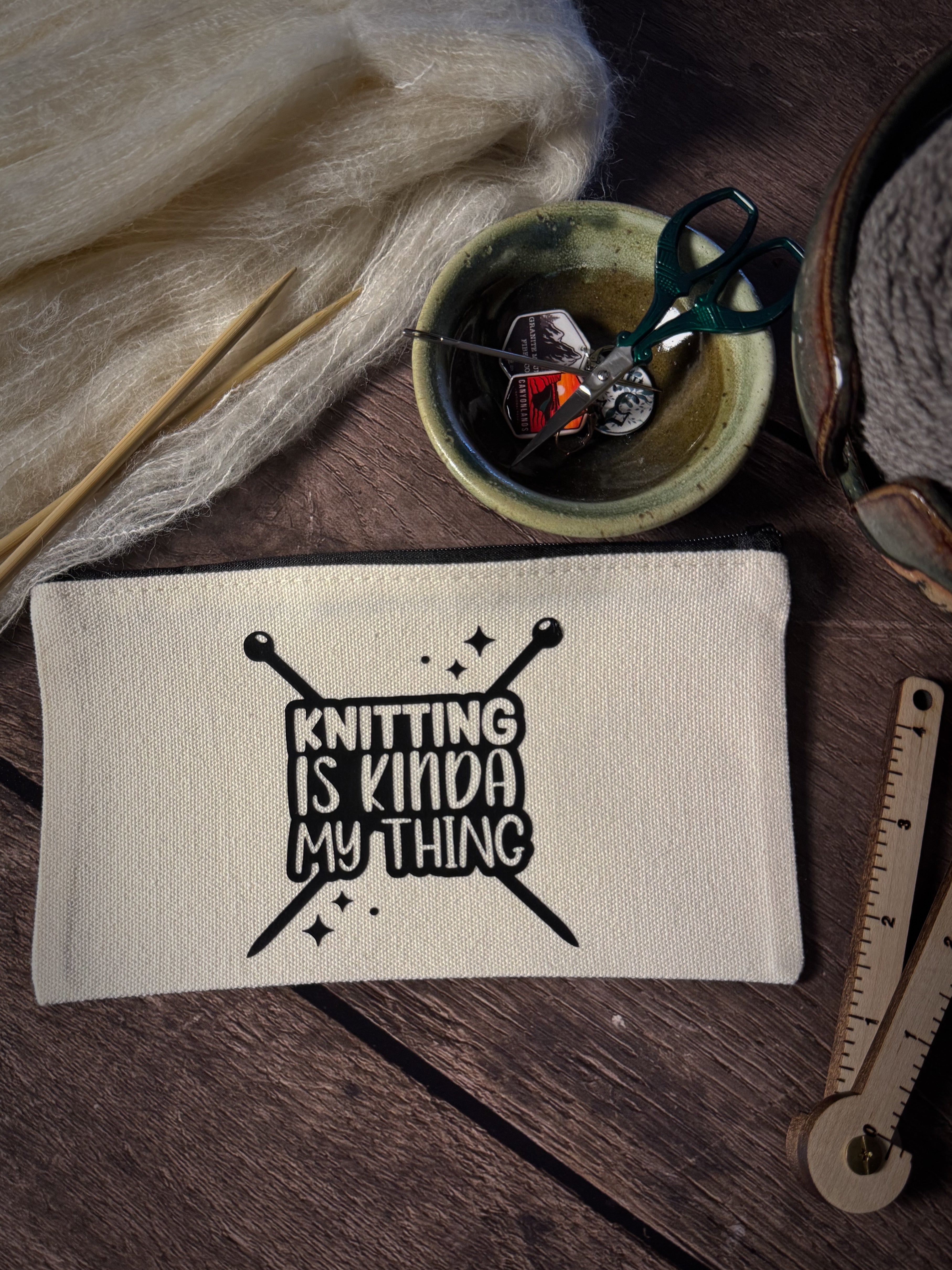 Knitting is Kinda My Thing Notions Pouch