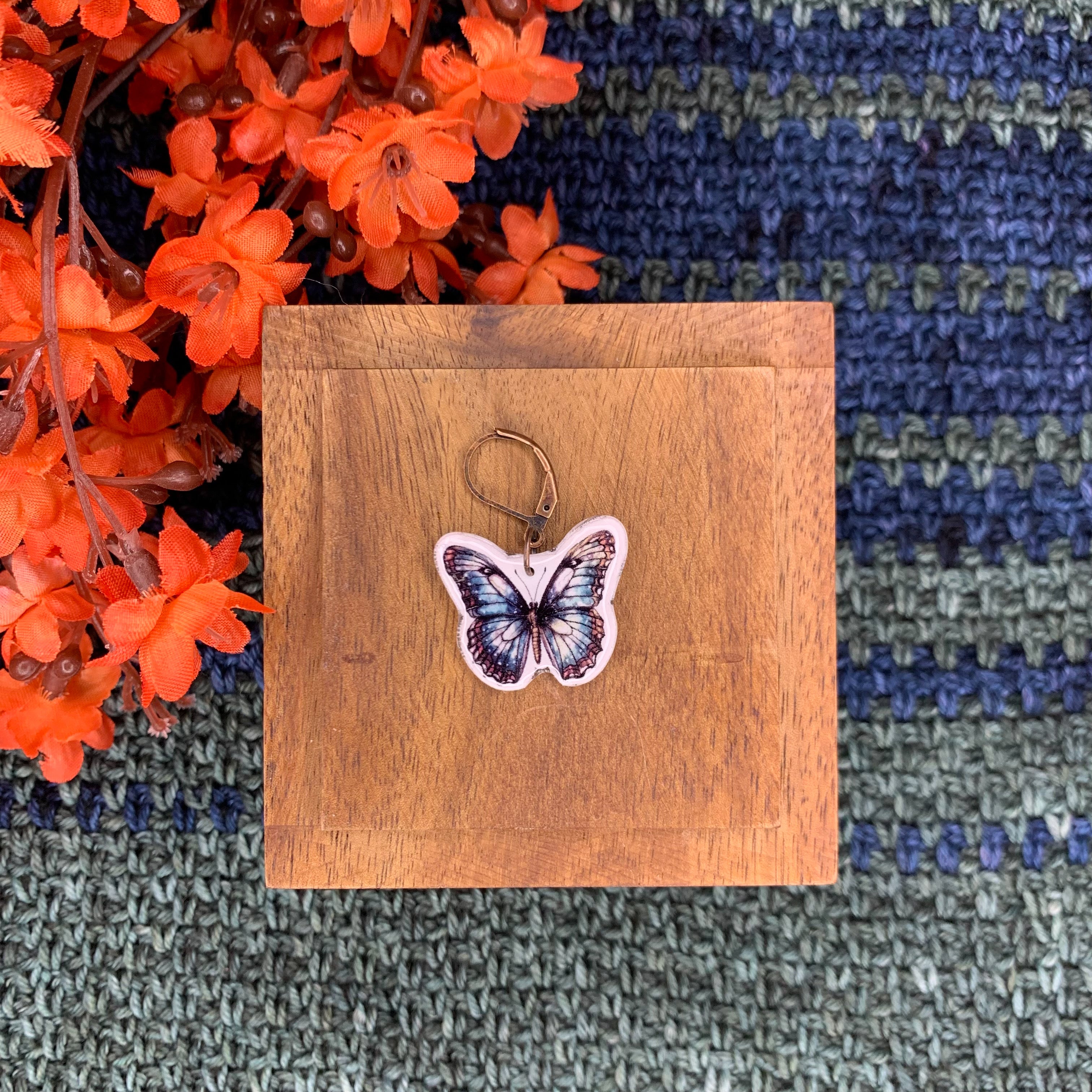 Light Blue Butterfly Stitch Marker