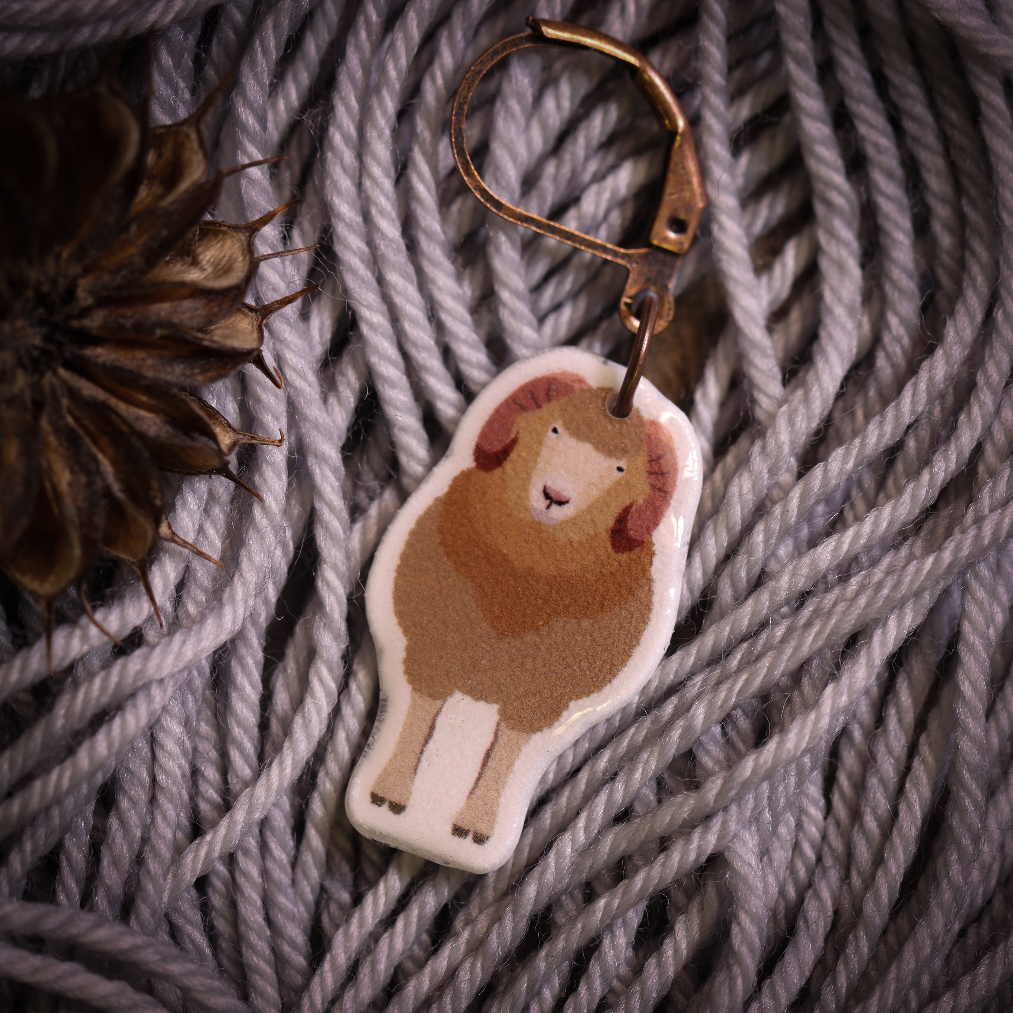 Merino Sheep Stitch Marker