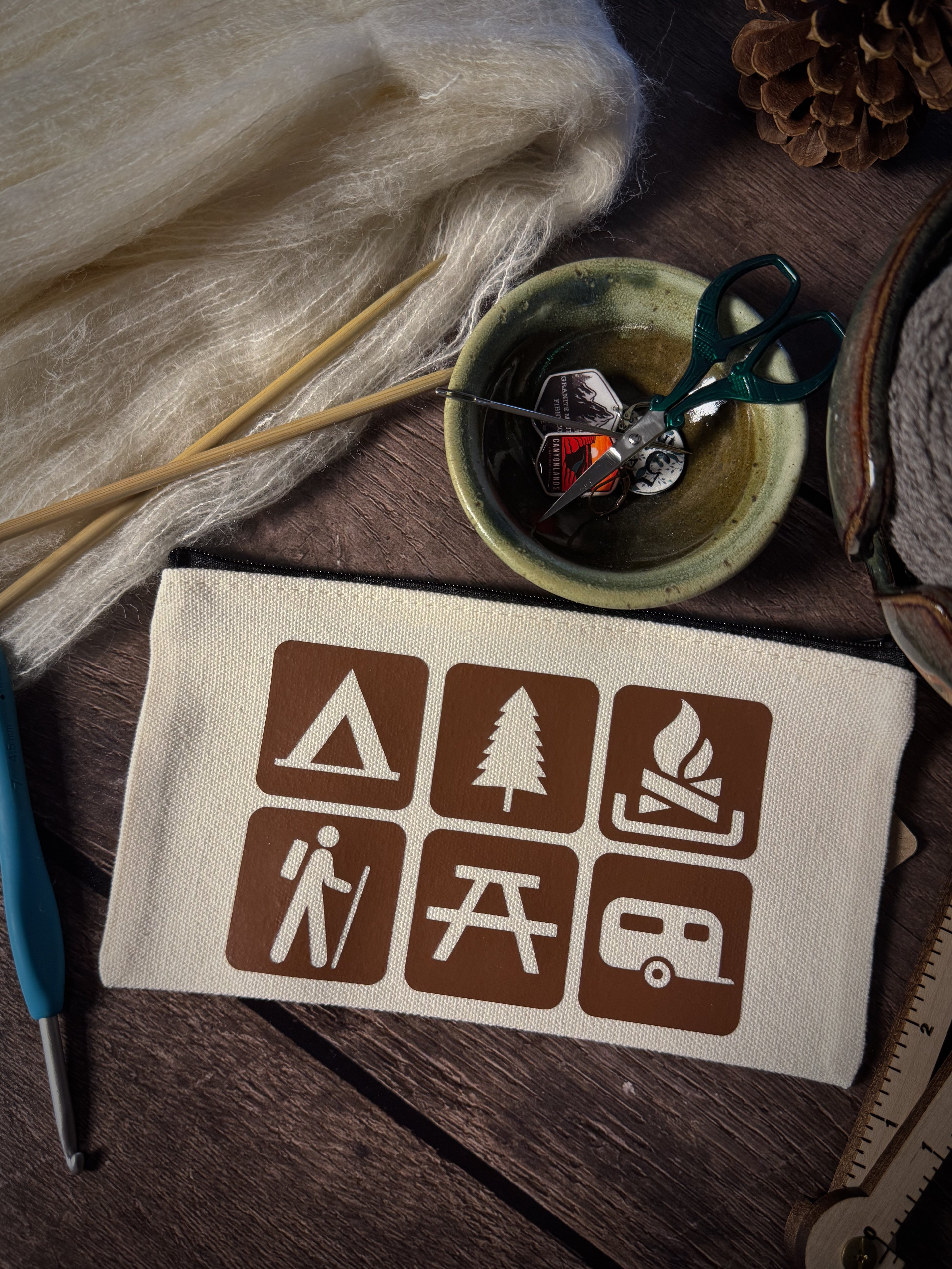 National Park Service Recreational Symbols Notions Pouch