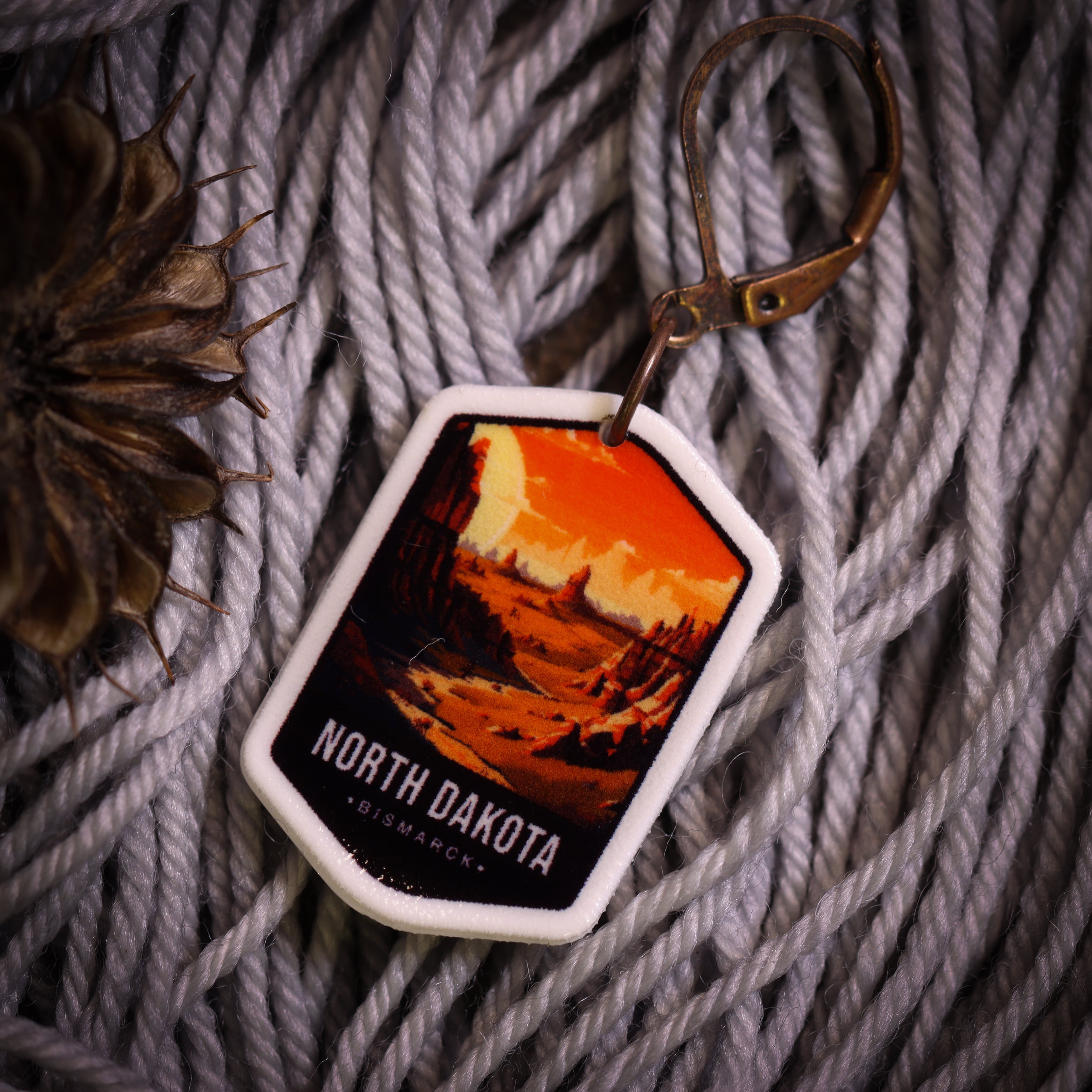 North Dakota Stitch Marker