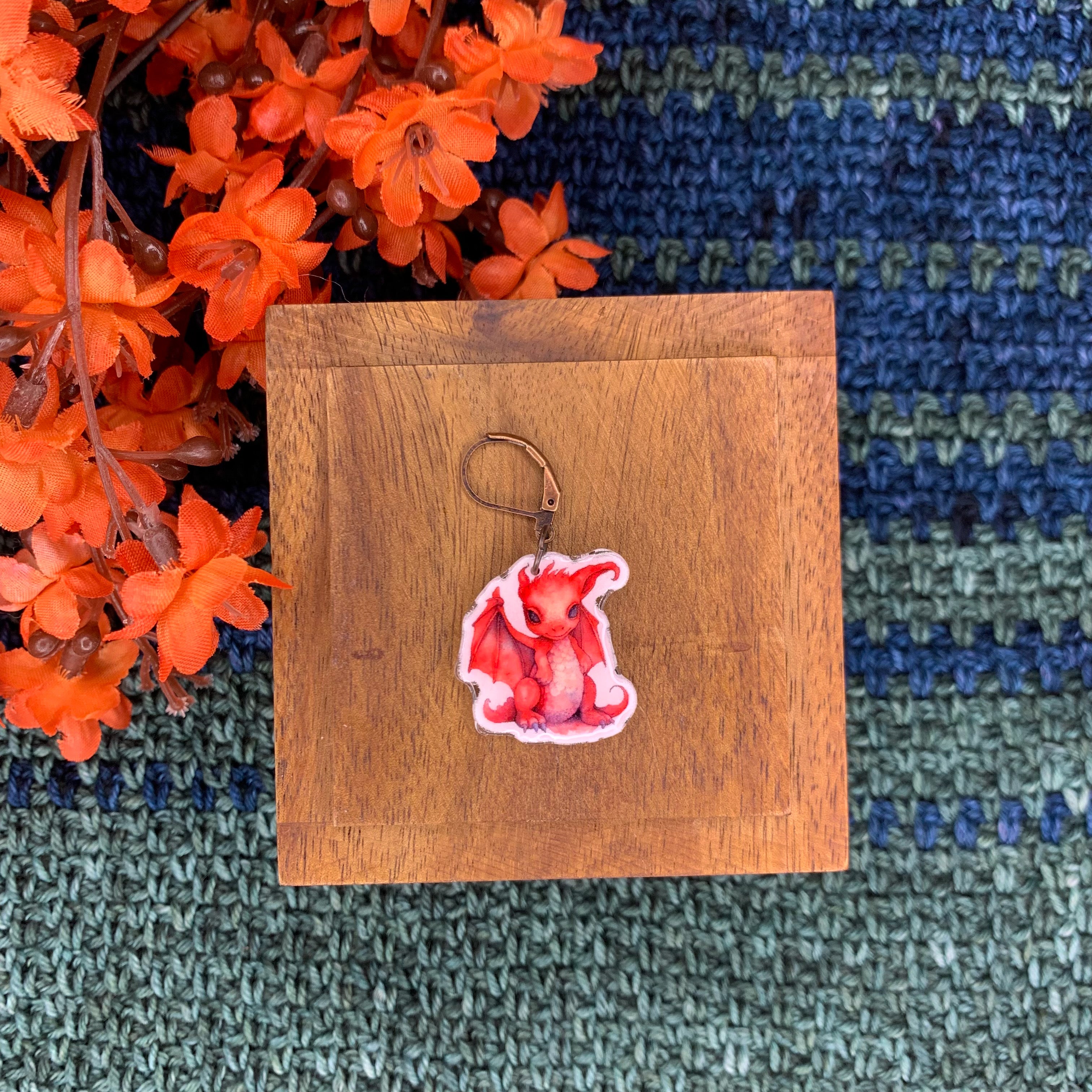 Red Dragon Stitch Marker