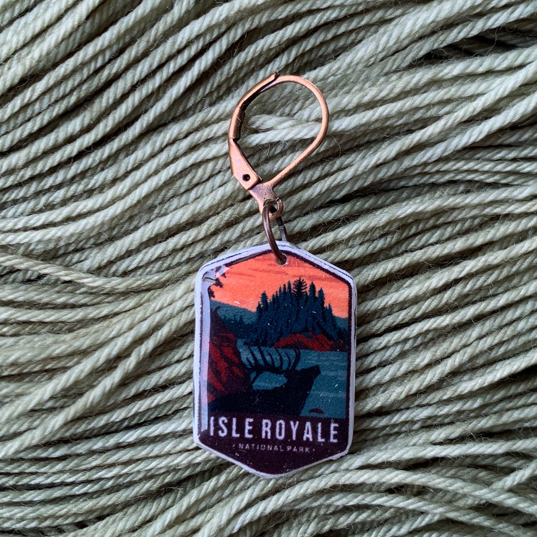 Isle Royale NPS Stitch Marker