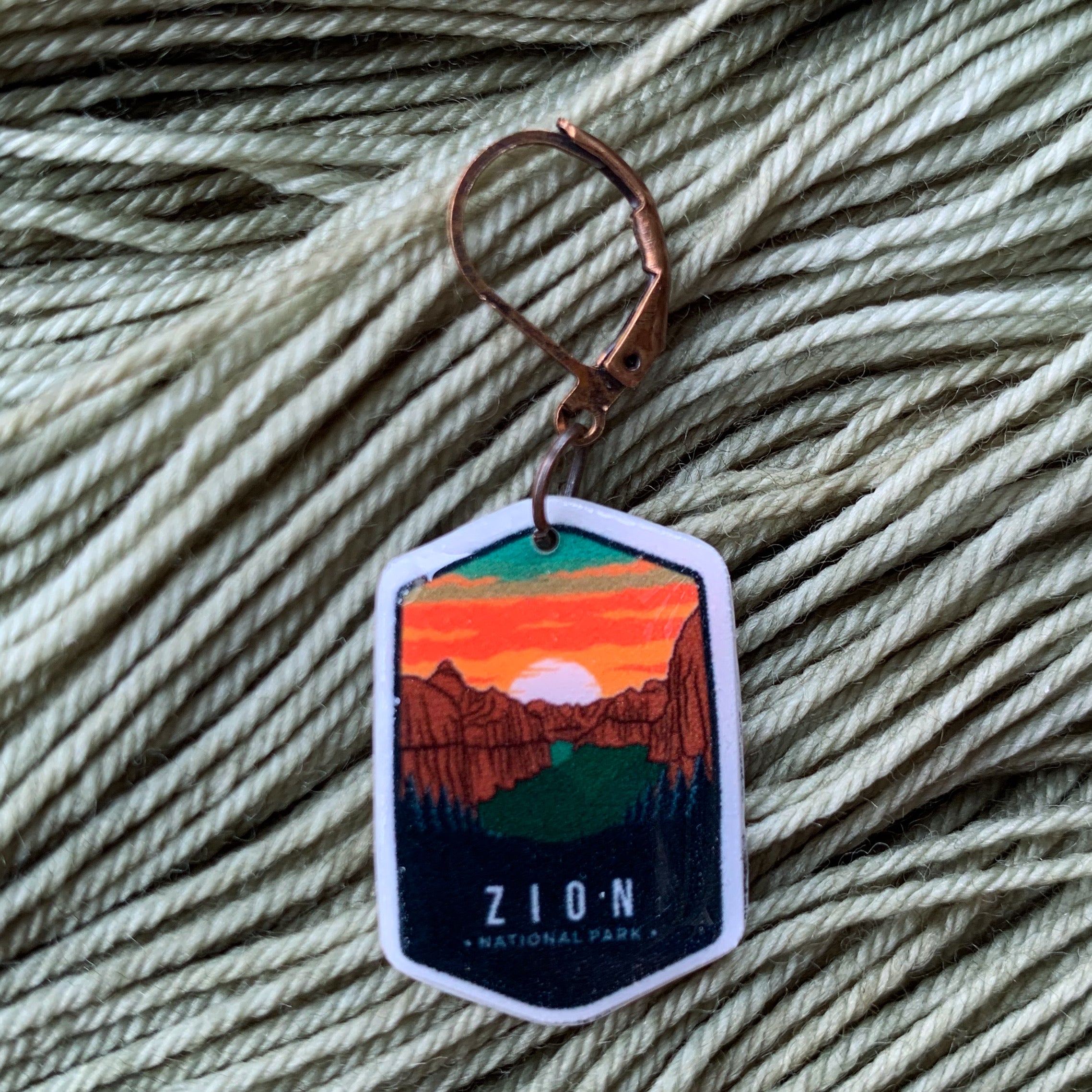 Zion National Park Stitch Marker