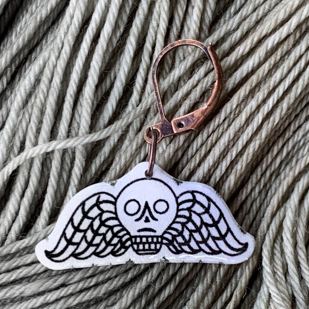 Winged Skull Stitch Marker