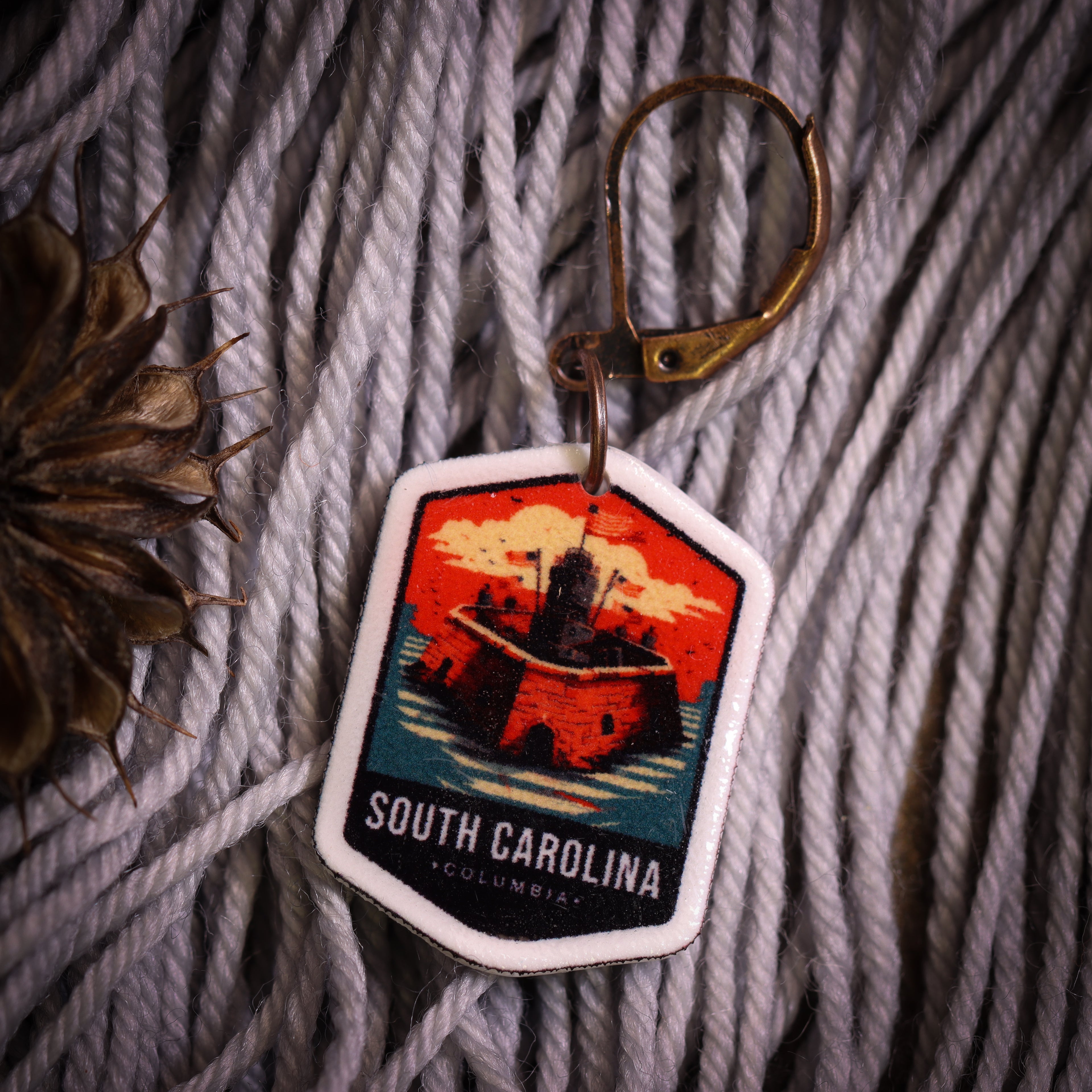 South Carolina Stitch Marker