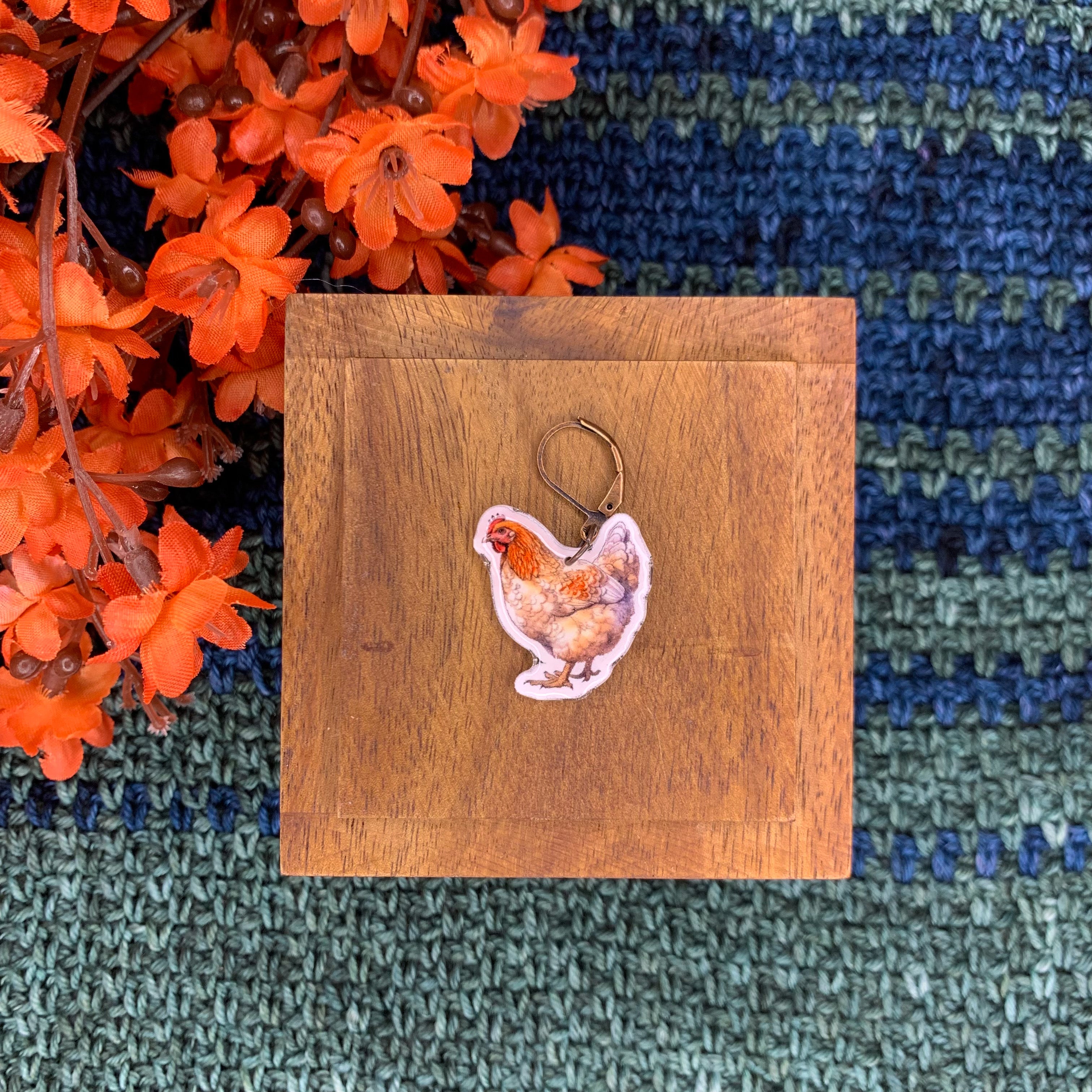 Tan Chicken Stitch Marker