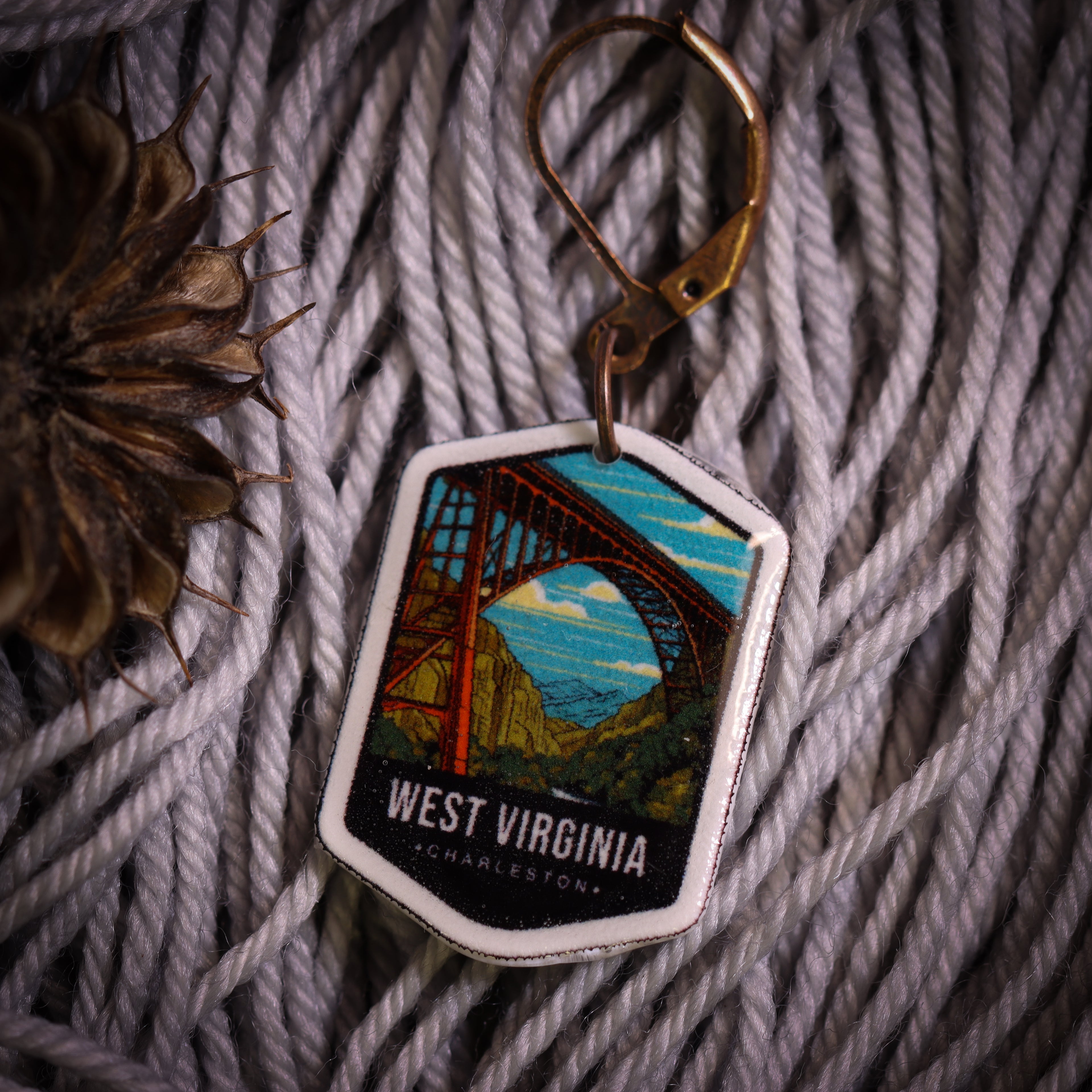 West Virginia Stitch Marker