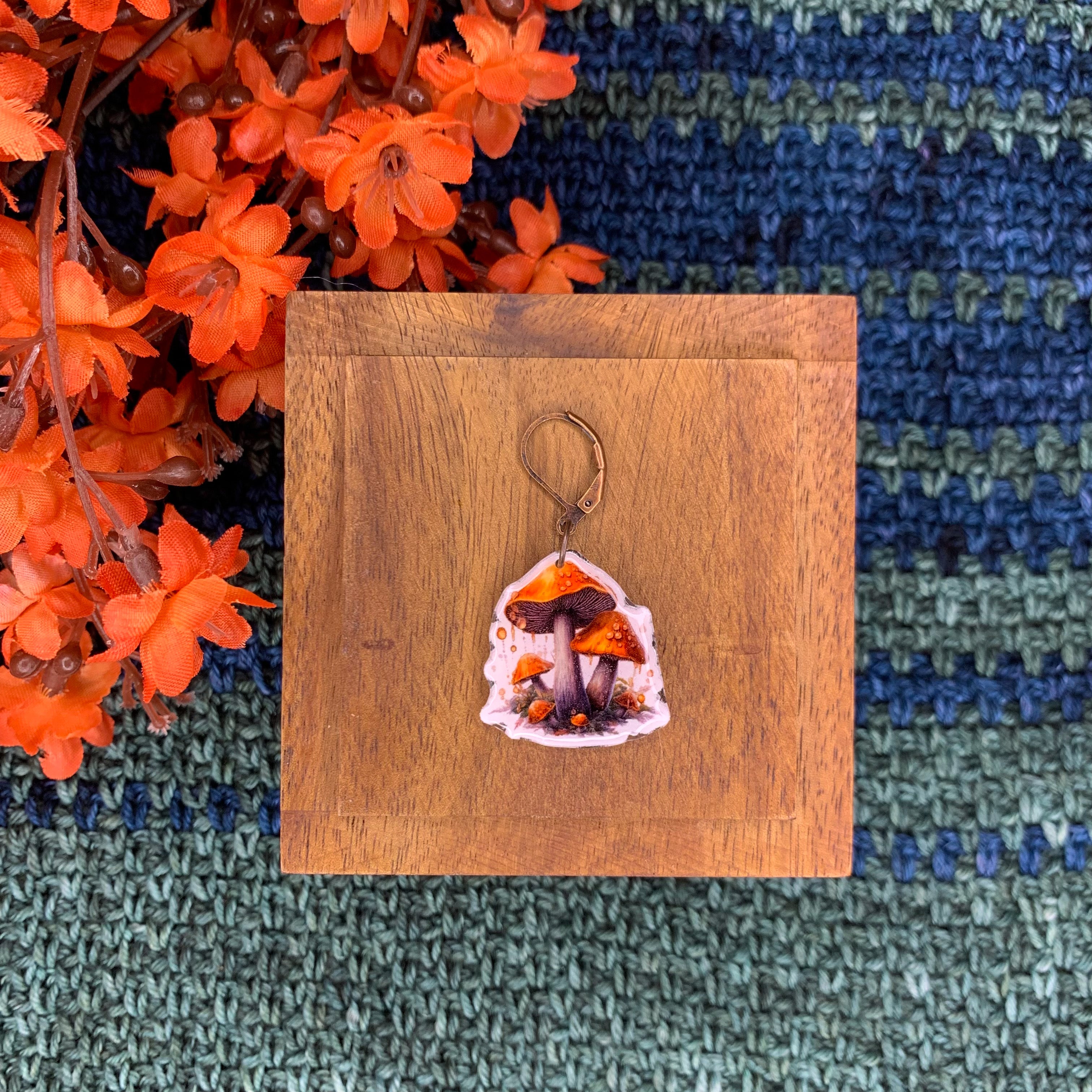 Yellow Mushroom Stitch Marker