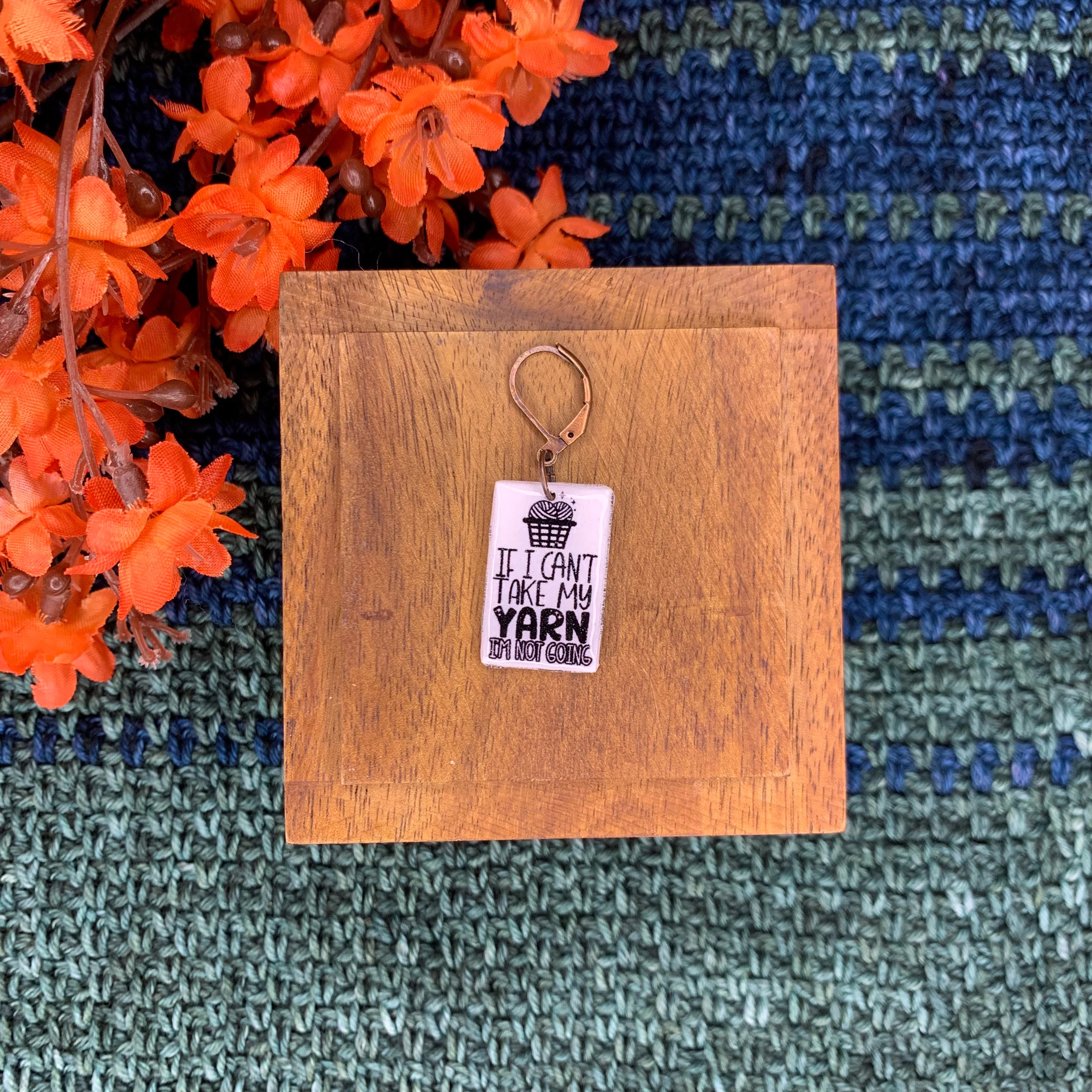 No Yarn, Not Going Stitch Marker
