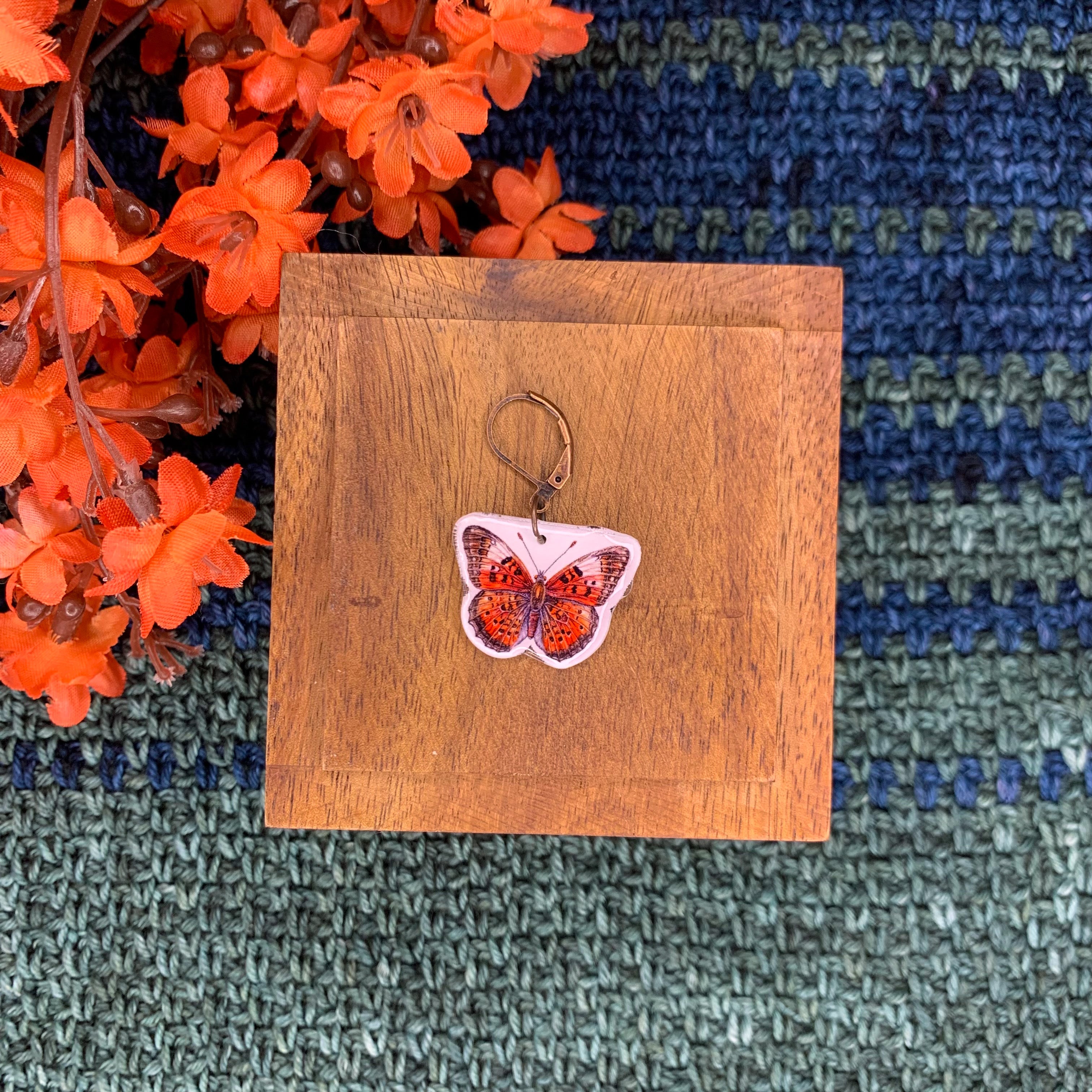 Red Butterfly Stitch Marker