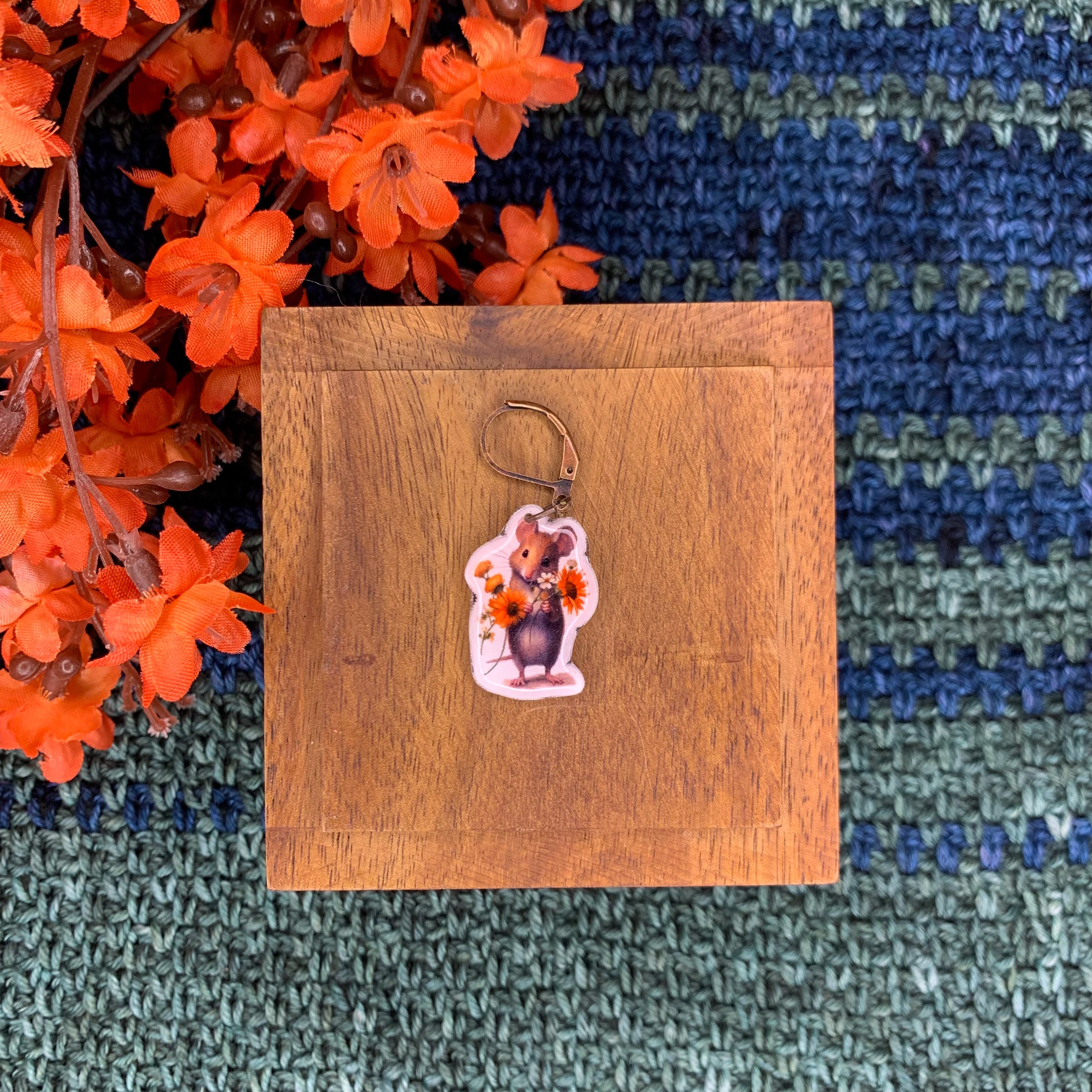 Wildflower Mouse Stitch Marker